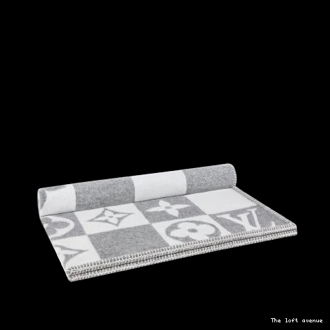 THROW CHECKERED CUSTOM BLANKET GREY 0812